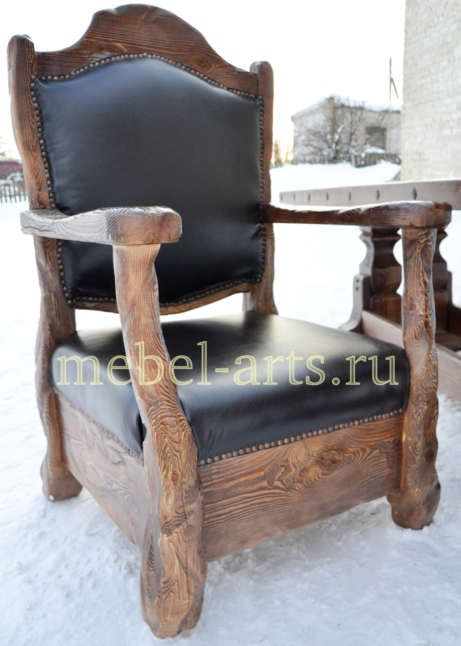Кресло Викинг из массива сосны